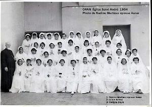 COMMUNIONS ORAN 1954 EGLISE ST ANDRE 